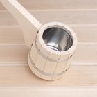 Ковш - черпак для бани и сауны «Емеля», 500 мл, липа, нержавеющая вставка, 42 см, «Добропаровъ» - Фото 3