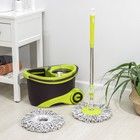 Набор для уборки: ведро на колёсиках с металлической центрифугой 18 л, швабра, запасная насадка из микрофибры, 2 дозатора, цвет МИКС - Фото 11