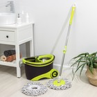 Набор для уборки: ведро на колёсиках с металлической центрифугой 18 л, швабра, запасная насадка из микрофибры, 2 дозатора, цвет МИКС - Фото 12