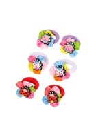 Резинки для волос Выбражулька «Весёлый глянец», набор 6 шт., цветок божья коровка  (артикул 1839436)  большой выбор товаров оптом и в розницу по низким ценам с доставкой
