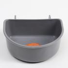 Миска в клетку и для переносок, 250 мл, пластик, серая - Фото 3