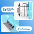 Переноска пластиковая «Неон» 48×32×29.5 см, вес животного до 12 кг, голубая - Фото 3