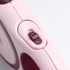 Рулетка с системой эффективного скручивания поводка, 5 м, до 20 кг, розово-бордовая - Фото 5