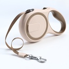 Рулетка с системой эффективного скручивания поводка, 5 м, до 20 кг, бежево-зелёная - Фото 4