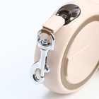 Рулетка с системой эффективного скручивания поводка, 5 м, до 20 кг, бежево-зелёная - Фото 7