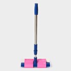 Щётка для окон Доляна, телескопическая стальная ручка 46(76) см, сгон 20 см, насадка поролон 20×8 см - Фото 8