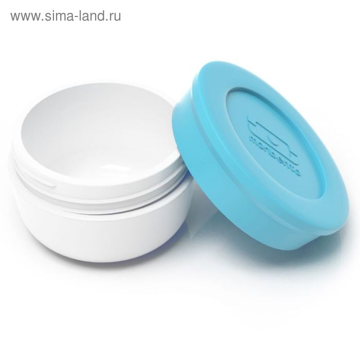 Соусница с крышкой Temple, средняя, цвет бело-голубой - Фото 1