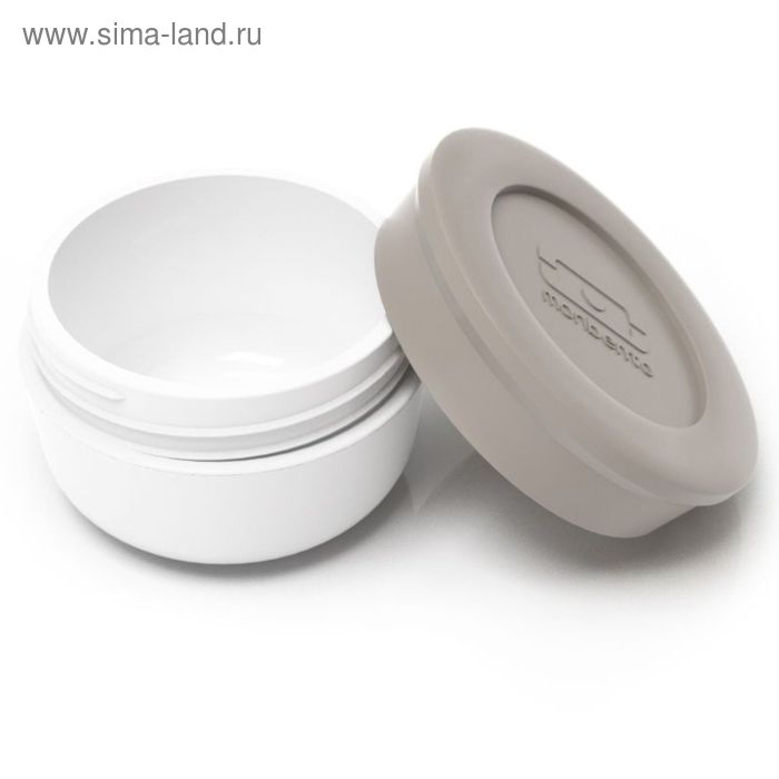 Соусница с крышкой Temple, средняя, цвет бело-серый