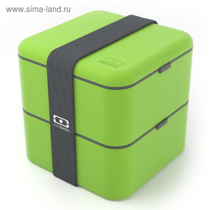 Ланч-бокс Square, зелёный, 1,7 л - Фото 1
