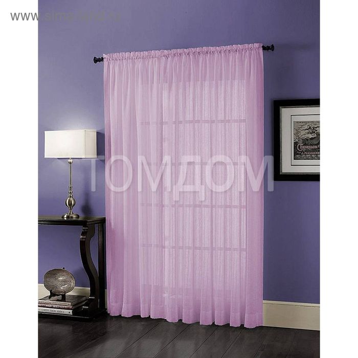 Тюль «Вело», цвет розовый, размер 300 х 260 см (1 шт.), вуаль - Фото 1