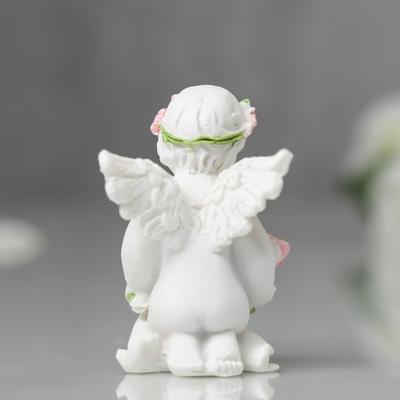 Фигурка полистоун «Ангел с бутонами роз», 5.8×3.3×3.7 см, МИКС