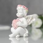 Фигурка полистоун "Ангел с сердечком из розовых роз" 7,5х6х6 см - Фото 3