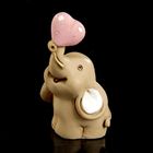 Сувенир полистоун Карапуз "Маленький слонёнок с розовым сердечком" 4,3х2,5х2,2 см - Фото 2