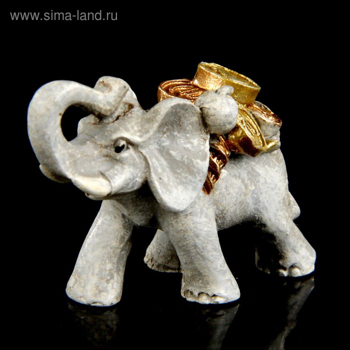 Сувенир полистоун Lucky "Денежный слон" 2,8х3,8х2 см - Фото 1