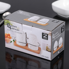 Набор для специй «Холмы», 2 шт: солонка и перечница, на подставке - Фото 2