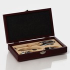 Набор для вина Доляна, 5 предметов: штопор, аэратор, пробка, термометр, резец для фольги - Фото 4