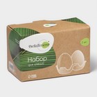 Набор для специй BellaTenero «Яйца», 3 предмета: солонка 60 мл, перечница 60 мл, подставка, фарфор, белый, бежевый - Фото 11