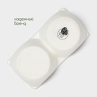 Набор для специй BellaTenero «Яйца», 3 предмета: солонка 60 мл, перечница 60 мл, подставка, фарфор, белый, бежевый - Фото 9