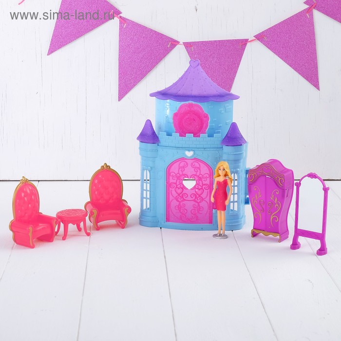 Замок для куклы "Винтаж" с фигуркой принцессы и с мебелью, МИКС - Фото 1