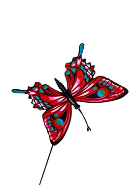 Штекер для комнатных растений "Бабочка" 7х8см, 25см (10 шт)