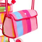 Коляска универсальная для кукол «Радуга» зимняя, с корзиной и сумкой, металлический каркас - Фото 6