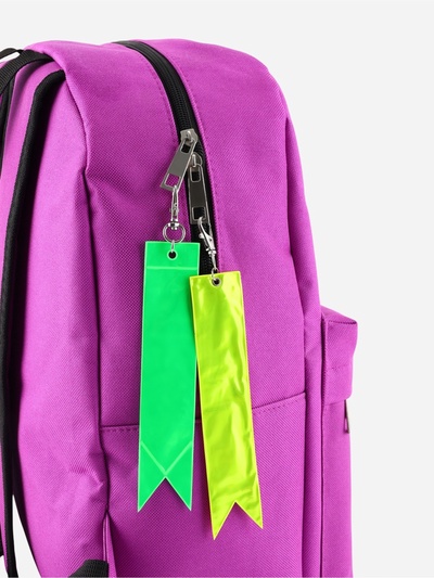 Светоотражающий элемент «Флажок», 15×3 см, жёлтый, оранжевый, зелёный