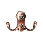Крючок мебельный ТУНДРА TKd=007, двухрожковый, медь - Фото 4