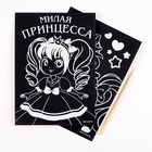 Гравюра «Принцесса», полноцветное основание, набор 2 шт., 10×15 см - Фото 2