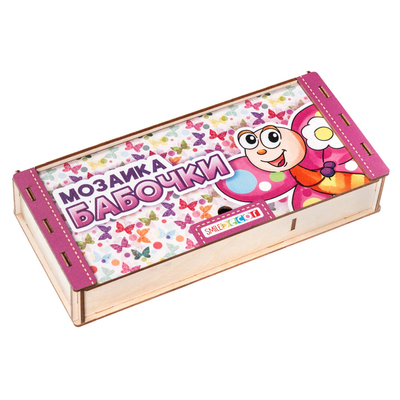Мозаика «Бабочки», 4 бабочки 14×9 см, 40 кружков d=2 см