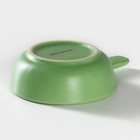 Кокотница из жаропрочной керамики Доляна «Базилик», 100 мл, цвет зелёный - фото 9035787