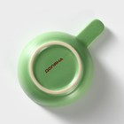 Кокотница из жаропрочной керамики Доляна «Базилик», 100 мл, цвет зелёный - фото 9035788