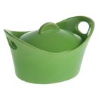 Кокотница с крышкой Доляна «Базилик», 500 мл, цвет зелёный - Фото 1