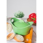 Кокотница с крышкой Доляна «Базилик», 500 мл, цвет зелёный - Фото 5