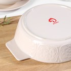Форма для выпечки из жаропрочной керамики Доляна «Орнамент», 1,45 л, 28,5×23×6,4 см, цвет белый - Фото 3