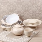 Форма для выпечки из жаропрочной керамики Доляна «Орнамент», 1,45 л, 28,5×23×6,4 см, цвет белый - Фото 5