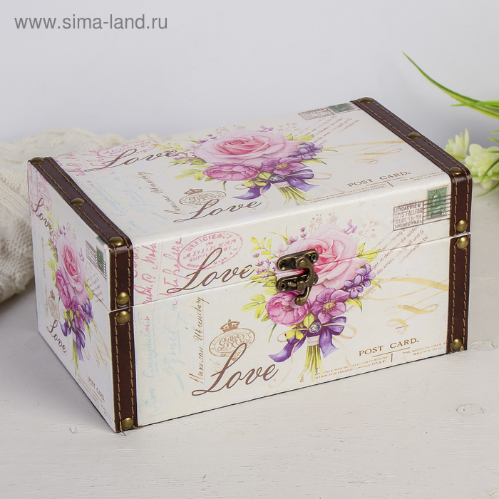 Шкатулка дерево "Июнь" 12х24х14 см - Фото 1