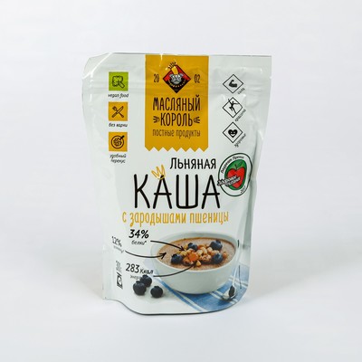 Каша льняная с зародышами пшеницы "Масляный Король", 300 г