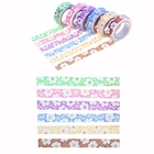 Клейкая лента декоративная тканевый "Бутоны" МИКС, длина 3,6 метра - Фото 1