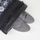 Мешок для обуви на шнурке, наружный карман на молнии, цвет чёрный - Фото 4
