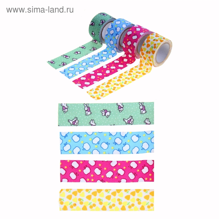 Клейкая лента декоративная тканевый "Солнечный" длина 3,6 метра - Фото 1