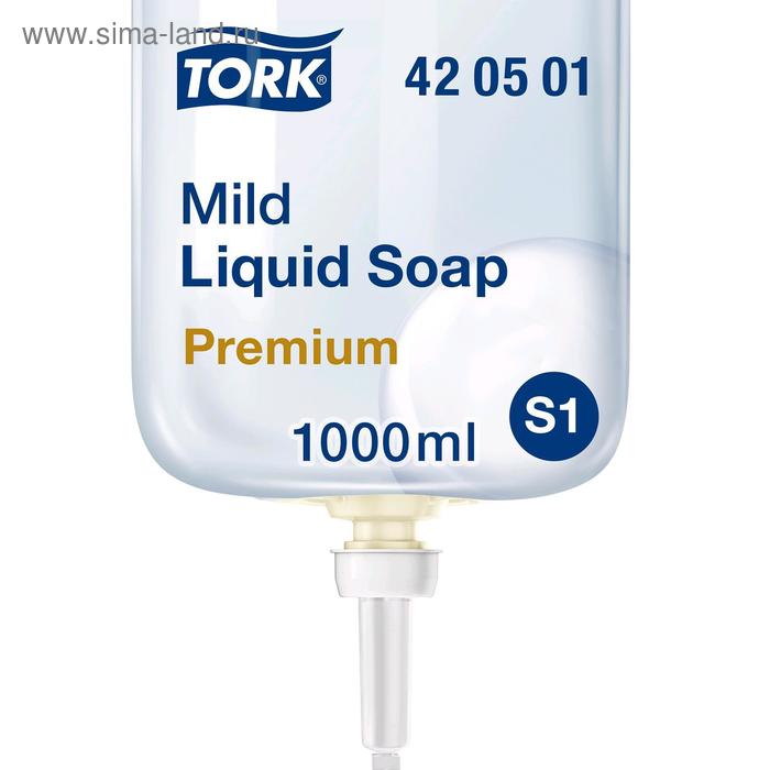 Жидкое мыло-крем для рук Tork Premium, мягкое, белый, 1 литр - Фото 1