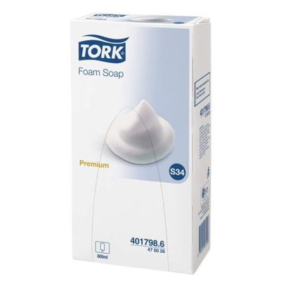 Мыло-пена Tork Premium, S34, прозрачный, 800 мл