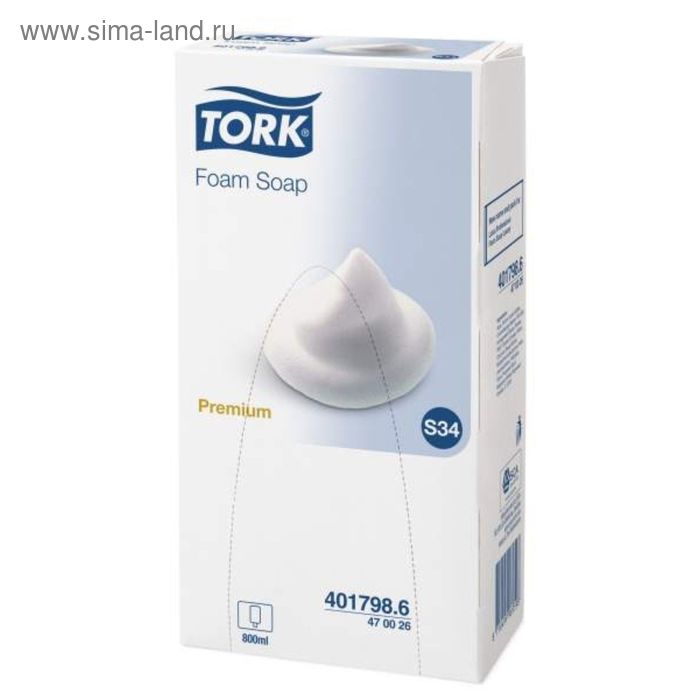 Мыло-пена Tork Premium, S34, прозрачный, 800 мл - Фото 1