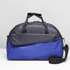 Сумка спортивная на молнии, 1 отдел, цвет чёрный/синий - Фото 2