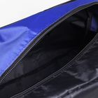 Сумка спортивная на молнии, 1 отдел, цвет чёрный/синий - Фото 5