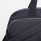 Сумка дорожная, отдел на молнии, наружный карман, длинный ремень, цвет чёрный - Фото 4