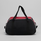 Сумка спортивная, отдел на молнии, 3 наружных кармана, цвет чёрный/красный - Фото 3