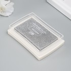 Штемпельная подушка «Серебряная», 7.7×5.2×1.8 см - Фото 2