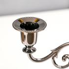 Металлический подсвечник на 3 свечи «Канделябр. Лаконичность», чёрный хром, 25.5×27×10 см - Фото 3