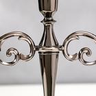 Металлический подсвечник на 3 свечи «Канделябр. Лаконичность», чёрный хром, 25.5×27×10 см - Фото 4